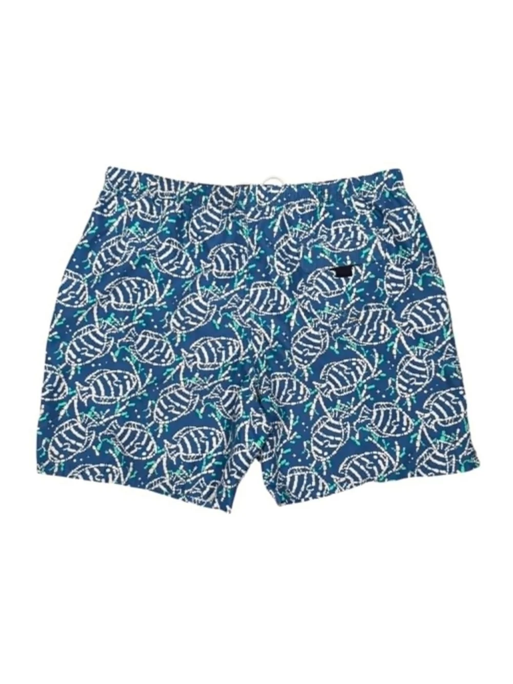 Vineyard Vines Swim Trunks Blue Fish Coral Print Beach Mesh Lined Men's Size XL